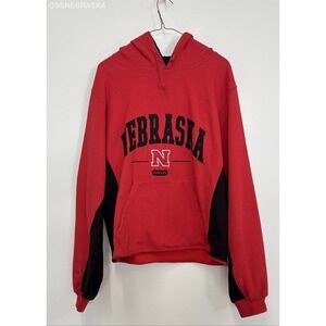 J. America Red Men's Nebraska Cornhuskers Baseball Signed Hooodie - Size Medium